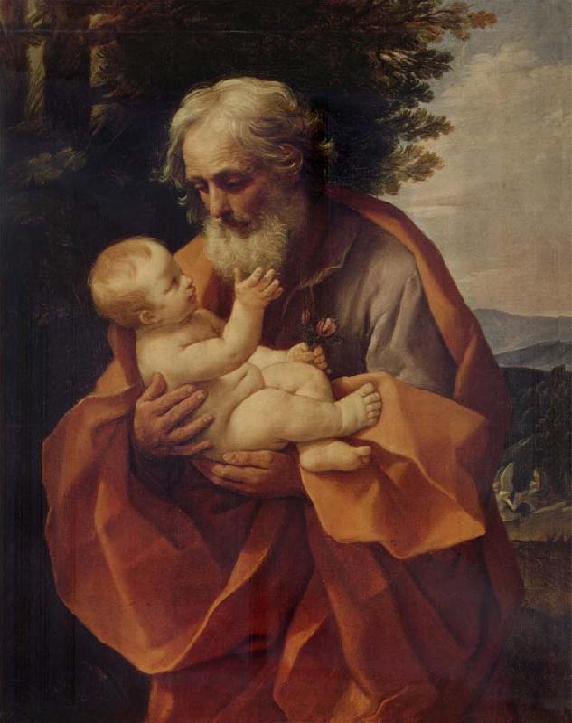 Guido Reni St Joseph with the Infant Christ Sweden oil painting art